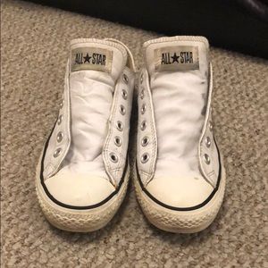 White leather converse all star